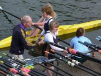 Showing me the ropes at my first regatta